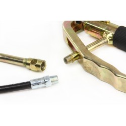 Pistola per Ingrassatore Pneumatico da 12-15L | con Estremità Rigida e Flessibile | Impugnatura Antiscivolo